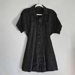 Zara Grunge Short Sleeve Mini Dress
